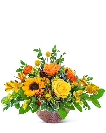 Copper Revival Centerpiece Flower Arrangement