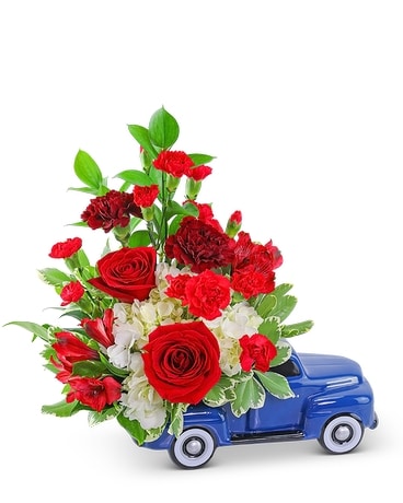 Cherry Ford Pickup Flower Arrangement