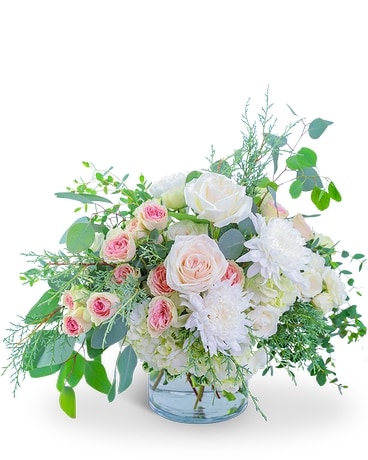 Wintertime Bubble Bath Flower Arrangement