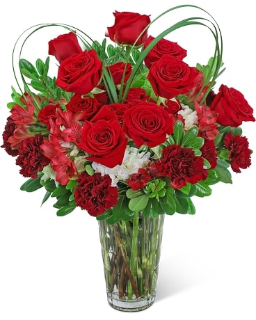 Showstopping Heart of Love Flower Arrangement