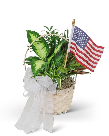 Patriotic Planter Flower Arrangement