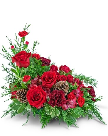 Ruby Rose Centerpiece Razzle Dazzle® Flowers Mesa Flower Arrangement