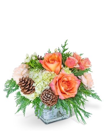 Frosted Peach Lane Flower Arrangement