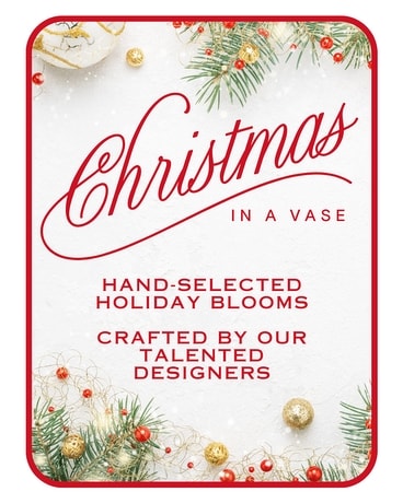 Designer's Choice Christmas in a Vase Flower Arrangement