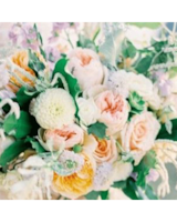 Hand tied bouquets size,  inches height and  inches wide.