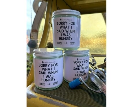 Sorry For What I Said Candle Flower Arrangement