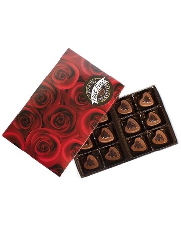 Caramel Rose Hearts Flower Arrangement
