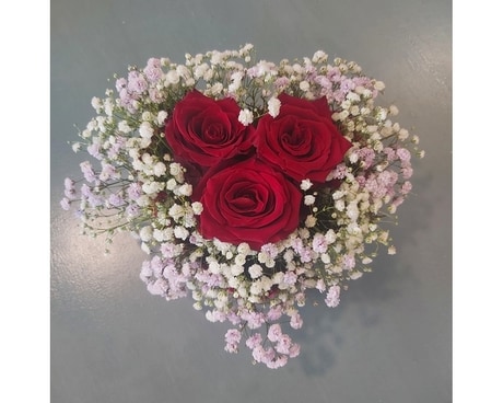 Heart-Shaped Box Flower Arrangement