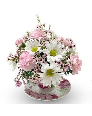 Vintage Teacup Bouquet Flower Arrangement