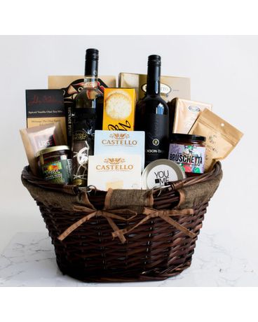 Wine and Cheese Gift Basket