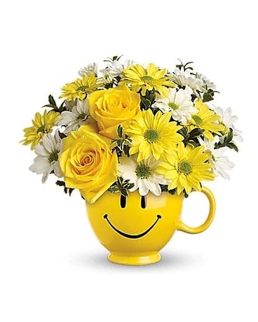 Teleflora's Be Happy® Bouquet with Roses Flower Arrangement