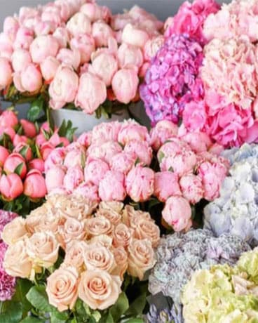 Designers Choice with Peonies Included Flower Arrangement