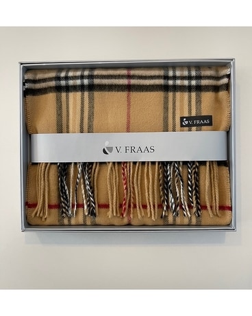 FRAAS Plaid Oversized Cashmink Scarf Flower Arrangement