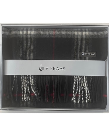 Fraas Plaid Oversized Cashmink Scarf Flower Arrangement