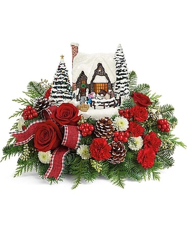 Thomas Kinkade's Warm Winter Wishes Bouquet Flower Arrangement