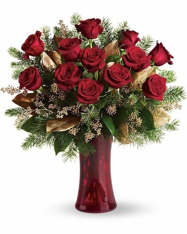 A Christmas Dozen Flower Arrangement