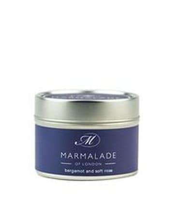 Bergamot & Soft Rose Small Tin Candle Flower Arrangement