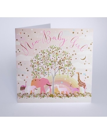 Hand made New Baby cards Flower Arrangement