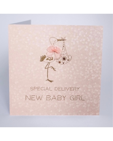 Hand made New Baby cards Flower Arrangement