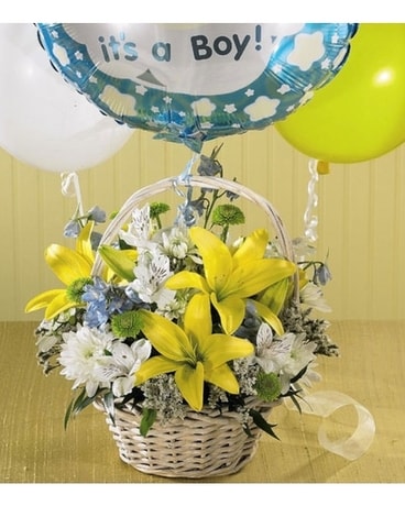Baby Boy Bouquet Flower Arrangement
