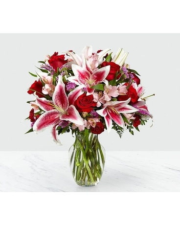 Lily & Rose Flower Arrangement