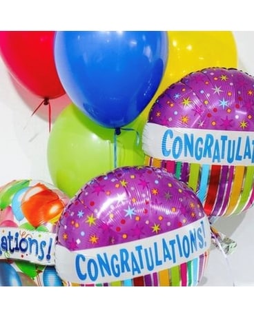 Congratulations Balloon Bouquet Flower Arrangement