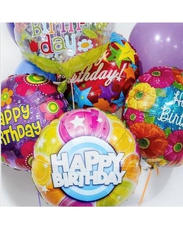 Happy Birthday Balloon Bouquet Flower Arrangement