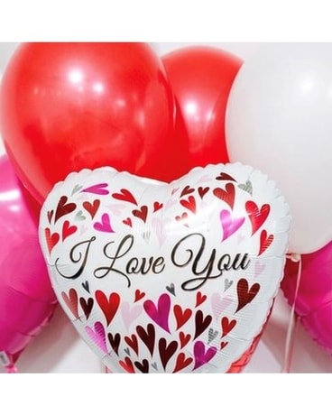 Love Balloon Bouquet Flower Arrangement