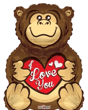 I Love You Huggy Bear Flower Arrangement