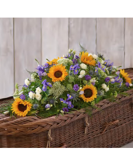 Sunflower Splendour Casket Spray Sympathy Arrangement