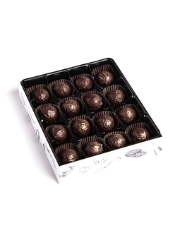 Whiskey Truffle Box Flower Arrangement