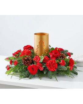 The RoseGold Hurricane Centrepiece Flower Arrangement
