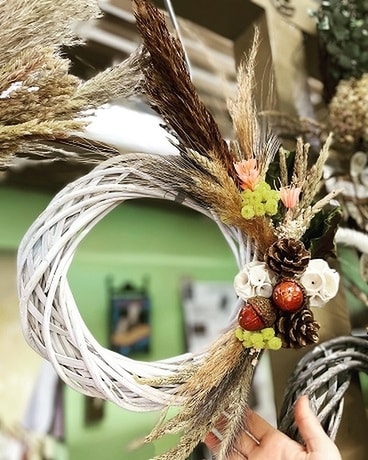 Fall Wreath Flower Arrangement