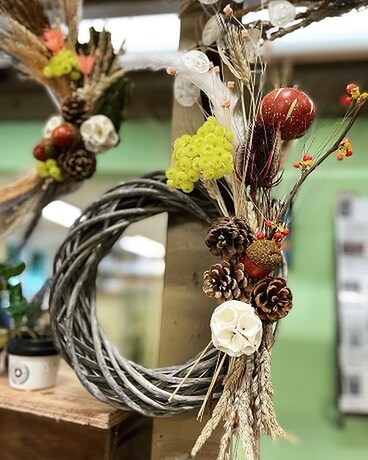Fall Wreath Flower Arrangement