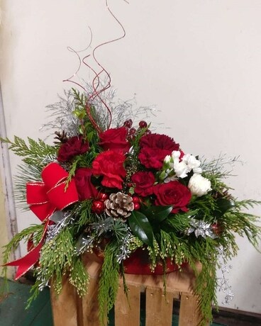 Holiday Centerpiece Flower Arrangement