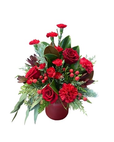 Woodland Holiday Flower Arrangement