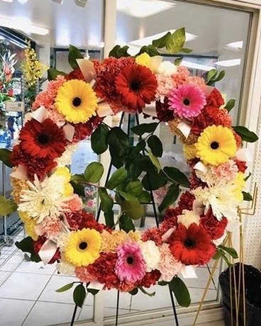Sympathy Wreath #2 Flower Arrangement