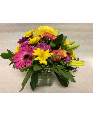 RAINBOW CUBE Flower Arrangement