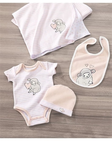 Layette Set, Lamb Flower Arrangement