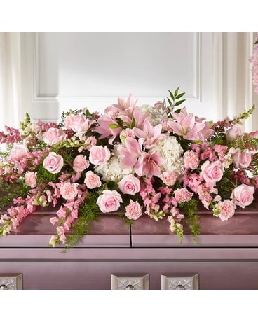 Life and Remembrance Casket Spray Flower Arrangement