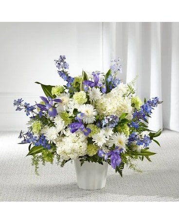 Soft Serenity Floor Basket Flower Arrangement