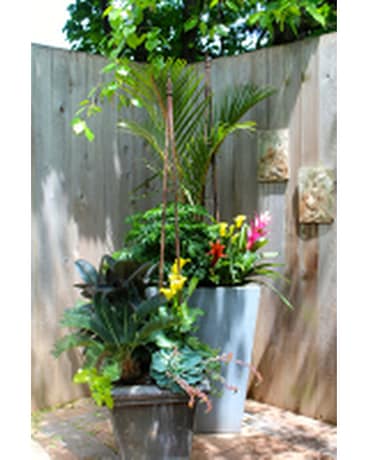 Garden Oasis Urns Flower Arrangement
