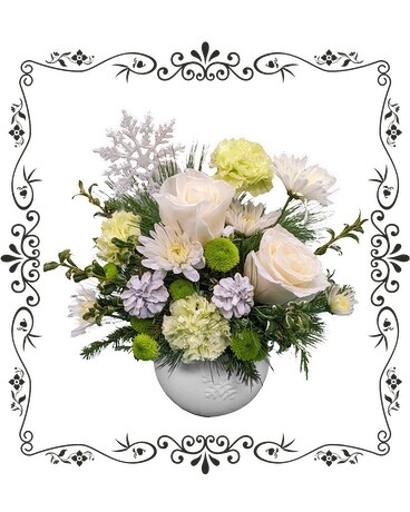 Snowflake Sparkle Flower Arrangement