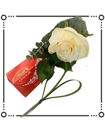 Single White Rose Flower Arrangement