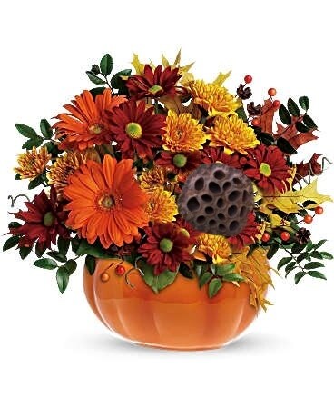 Country Pumpkin Flower Arrangement