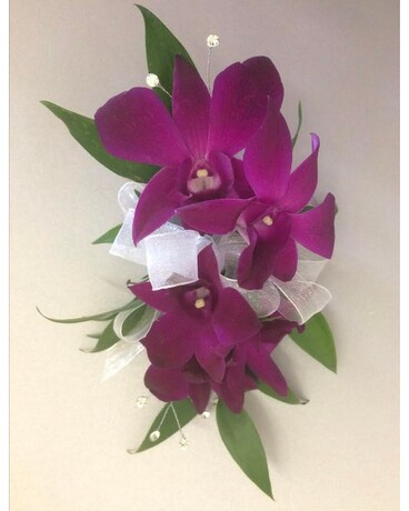 Purple Dendro Orchid Corsage / Boutonniere Corsage