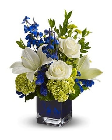 Serenade in Blue Flower Arrangement