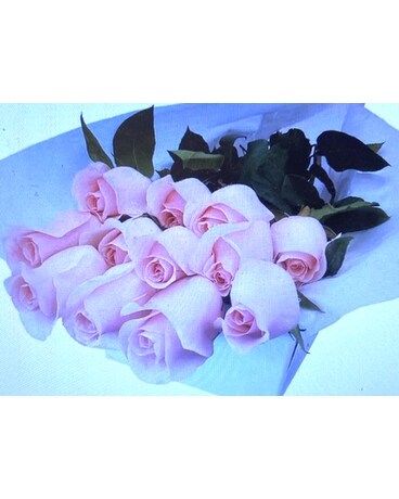 Boxed Pink Roses Flower Arrangement