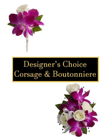 Purple Package Flower Arrangement