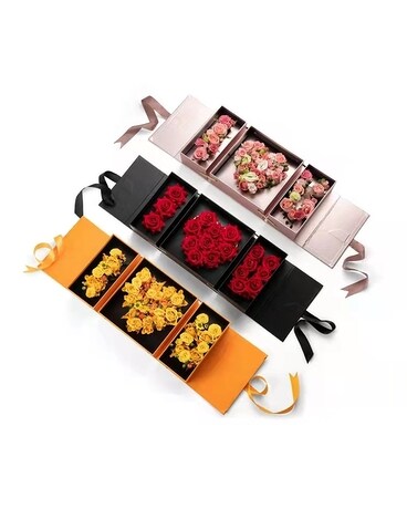 I Love U Box Flower Arrangement
